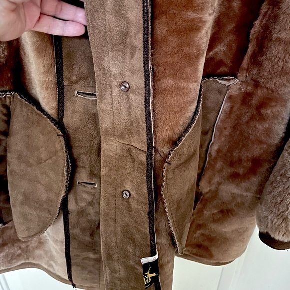 Gorgeous Bark Brown/Toffee/Espresso Sueded Lambskin Shearling Coat - Picture 7 of 14